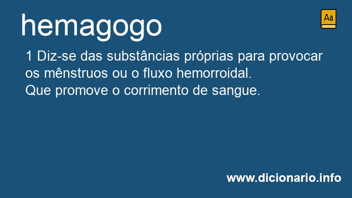 Significado de hemagogo