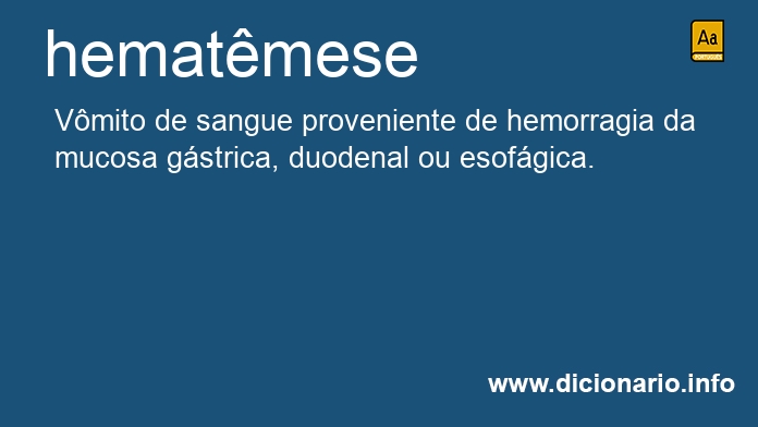 Significado de hematmese