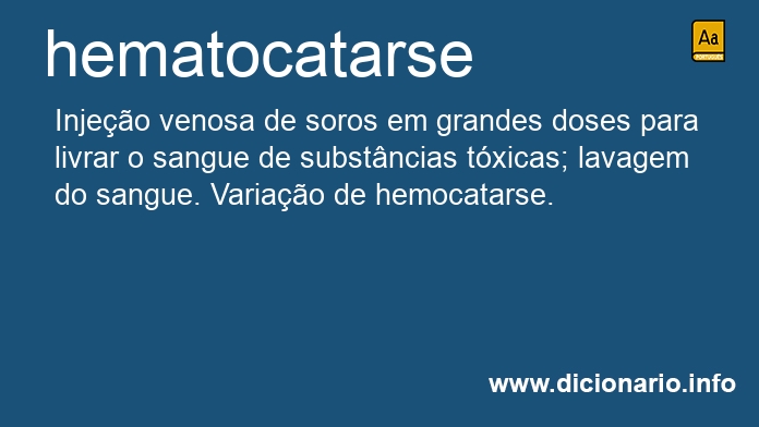 Significado de hematocatarse