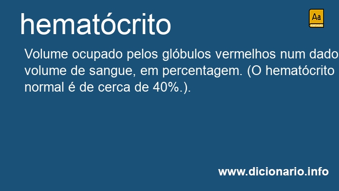 Significado de hematcritos