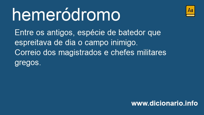 Significado de hemerdromo