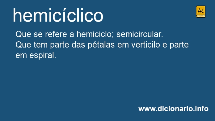 Significado de hemicclico
