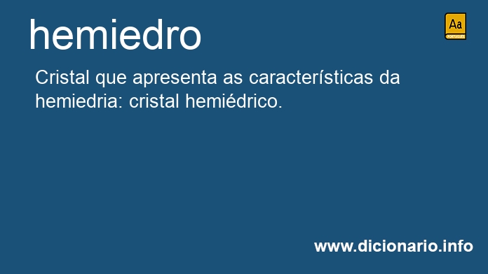 Significado de hemiedro