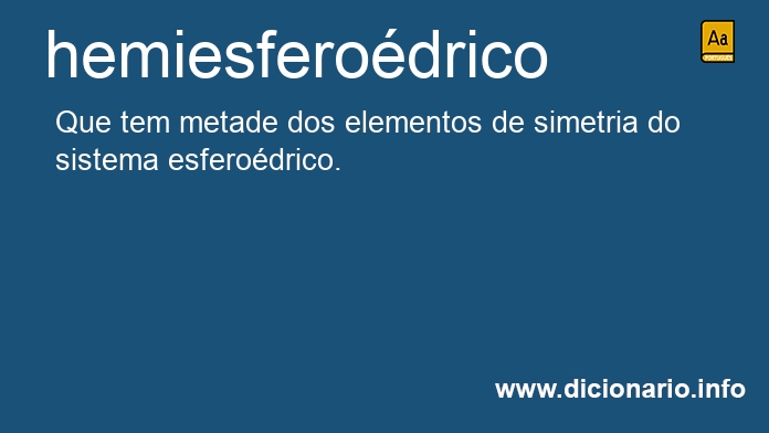 Significado de hemiesferodrico