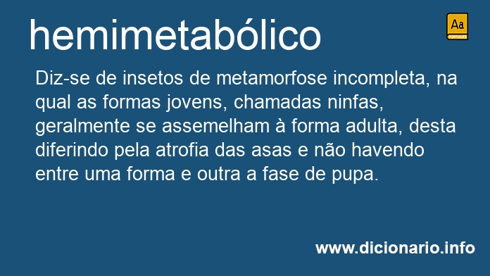 Significado de hemimetablico