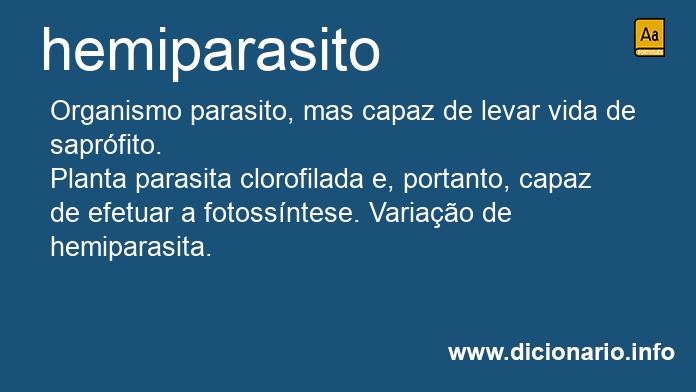 Significado de hemiparasito