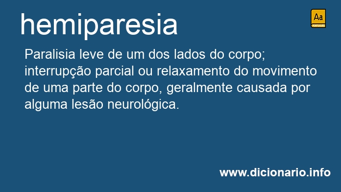 Significado de hemiparesia