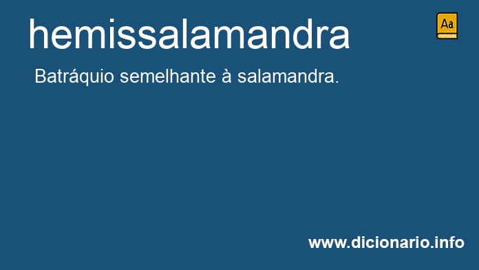 Significado de hemissalamandra