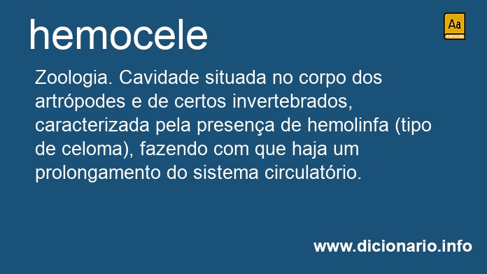 Significado de hemocele