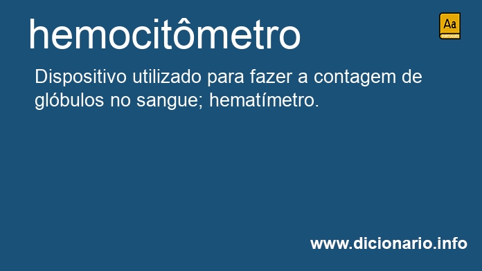 Significado de hemocitmetro
