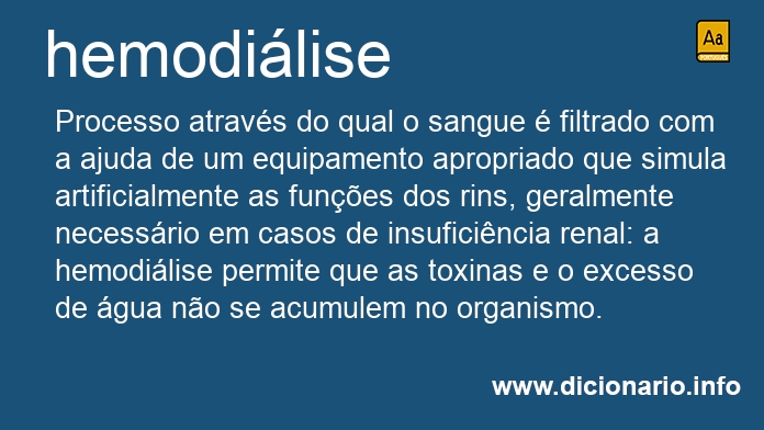 Significado de hemodilise