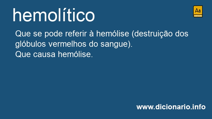 Significado de hemoltico