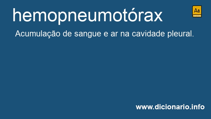 Significado de hemopneumotrax