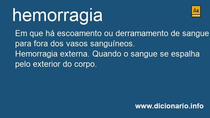 Significado de hemorragia