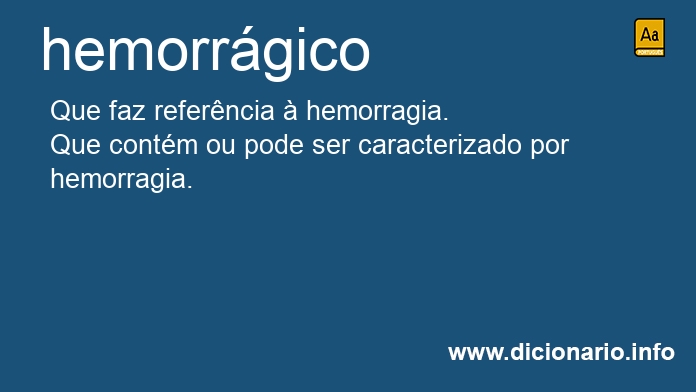 Significado de hemorrgico