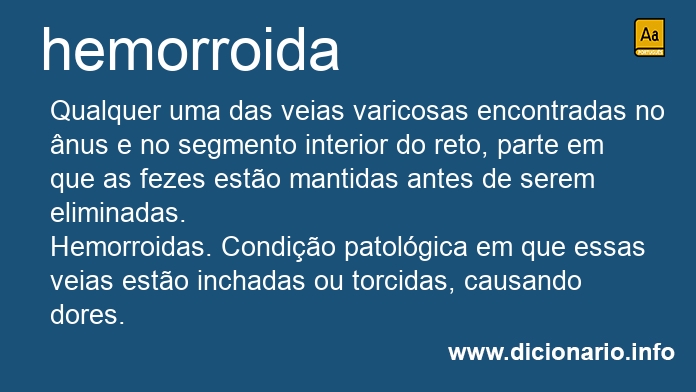 Significado de hemorroida