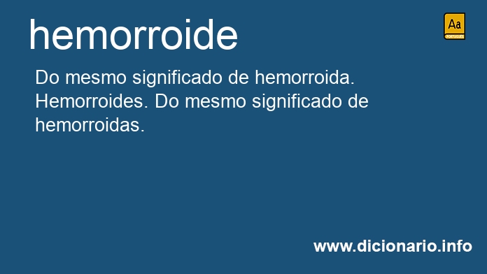 Significado de hemorroide