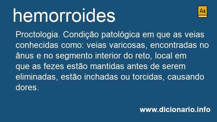 Significado de hemorroides