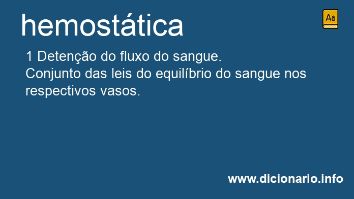 Significado de hemostticas