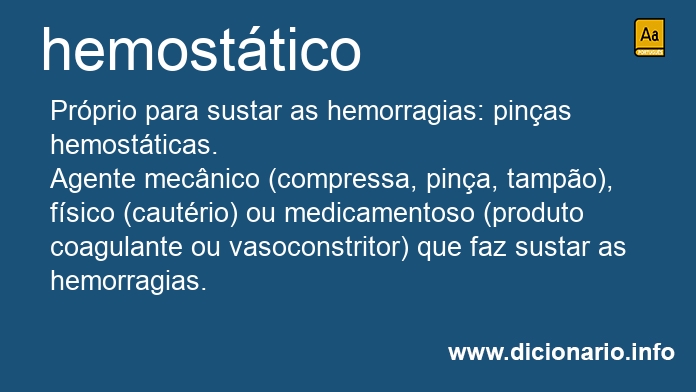 Significado de hemostticos