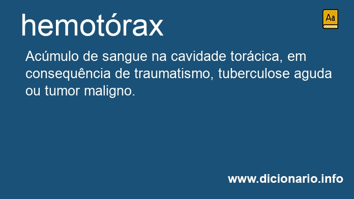 Significado de hemotrax