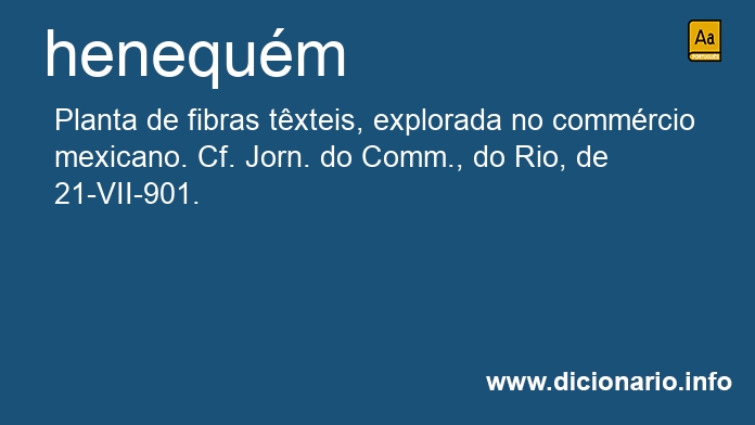 Significado de henequm