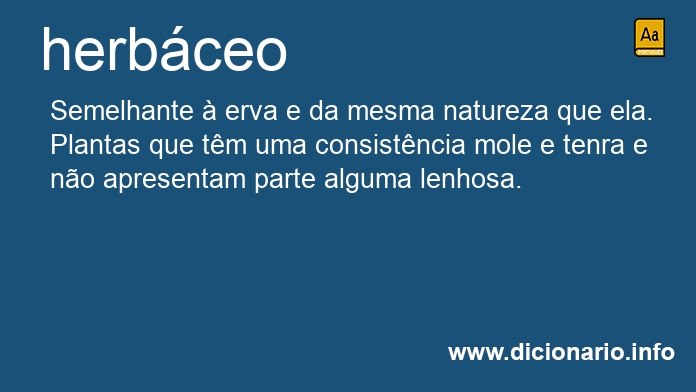 Significado de herbceos