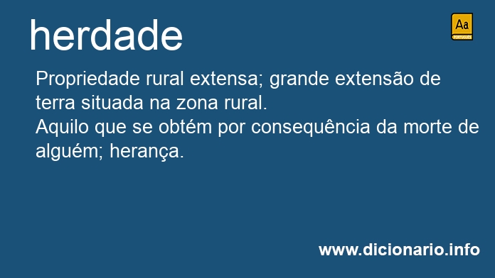 Significado de herdade