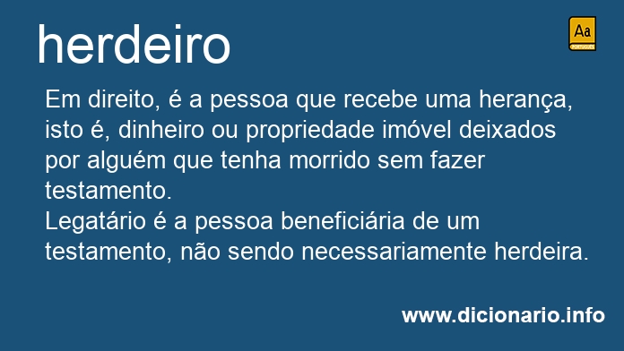 Significado de herdeiro