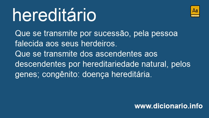 Significado de hereditrio