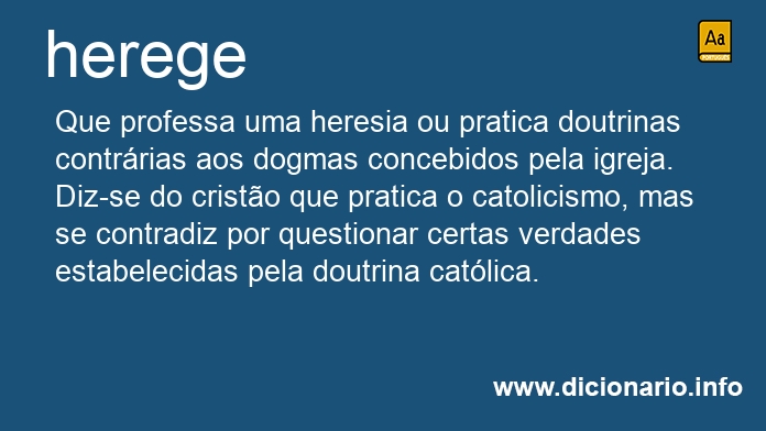 Significado de hereges