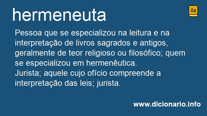 Significado de hermeneutas
