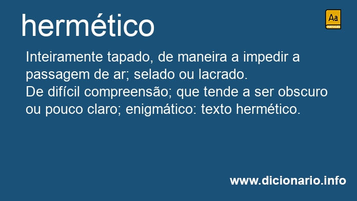 Significado de hermtica