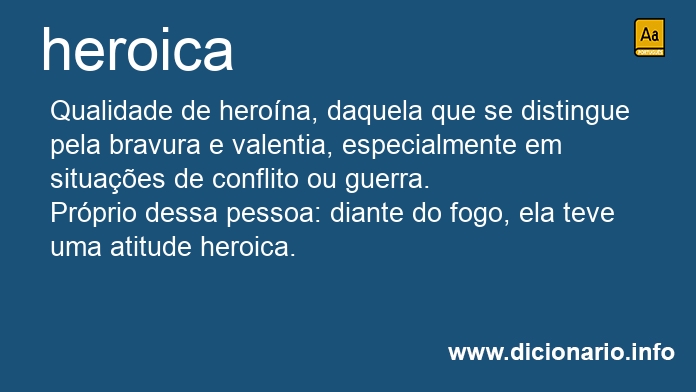 Significado de heroica