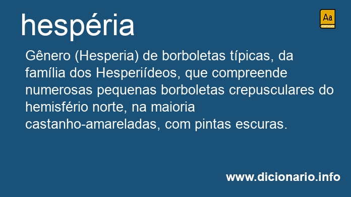 Significado de hespria