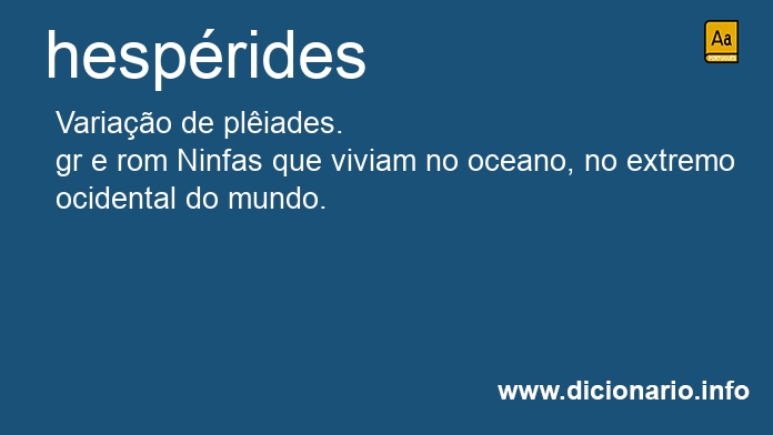 Significado de hesprides