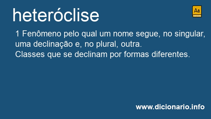 Significado de heterclise