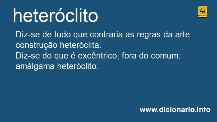 Significado de heterclita