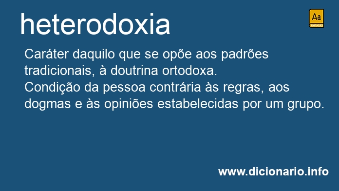 Significado de heterodoxia