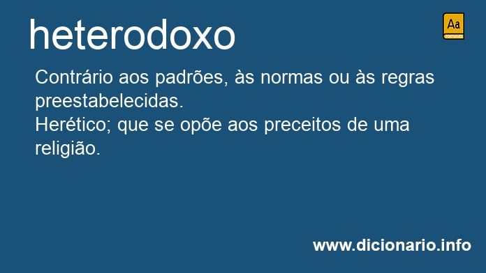 Significado de heterodoxo