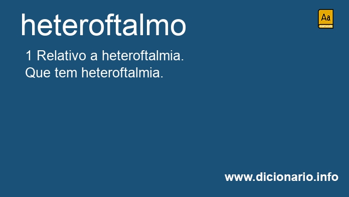 Significado de heteroftalmo