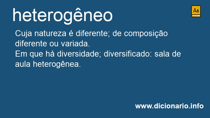 Significado de heterogneo