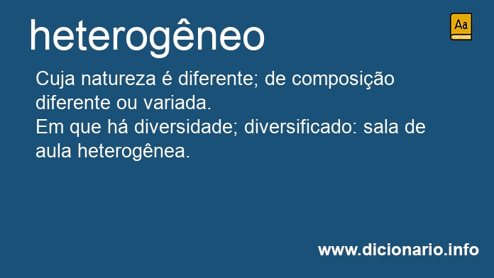 Significado de heterogneos