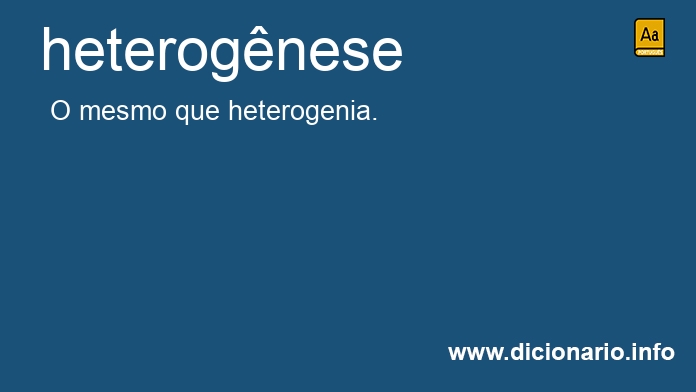 Significado de heterognese