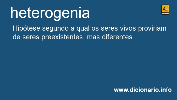 Significado de heterogenia