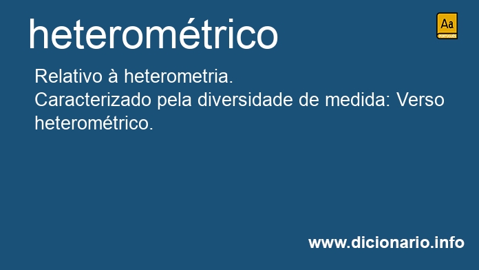 Significado de heteromtrico