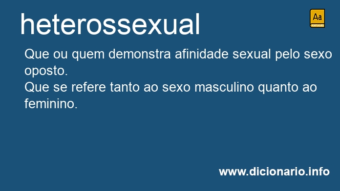 Significado de heterossexual