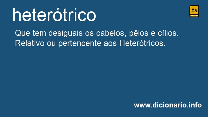 Significado de hetertrico
