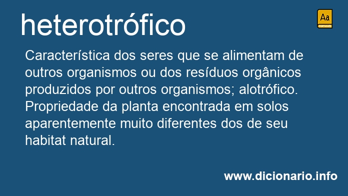 Significado de heterotrfico