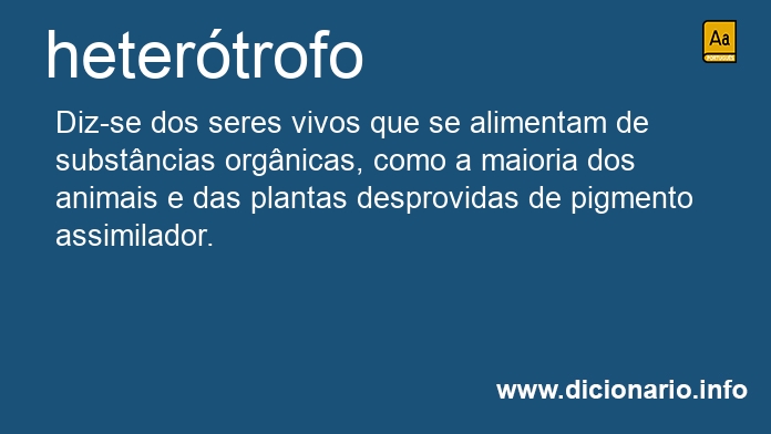Significado de hetertrofos